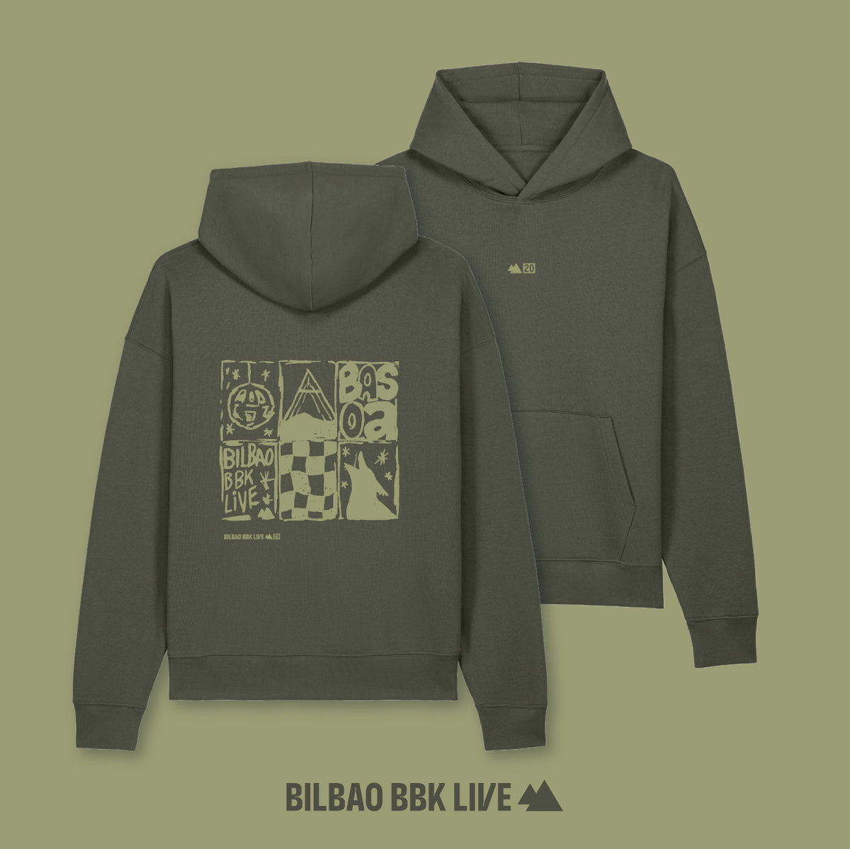 SUDADERA KHAKI BBK LIVE