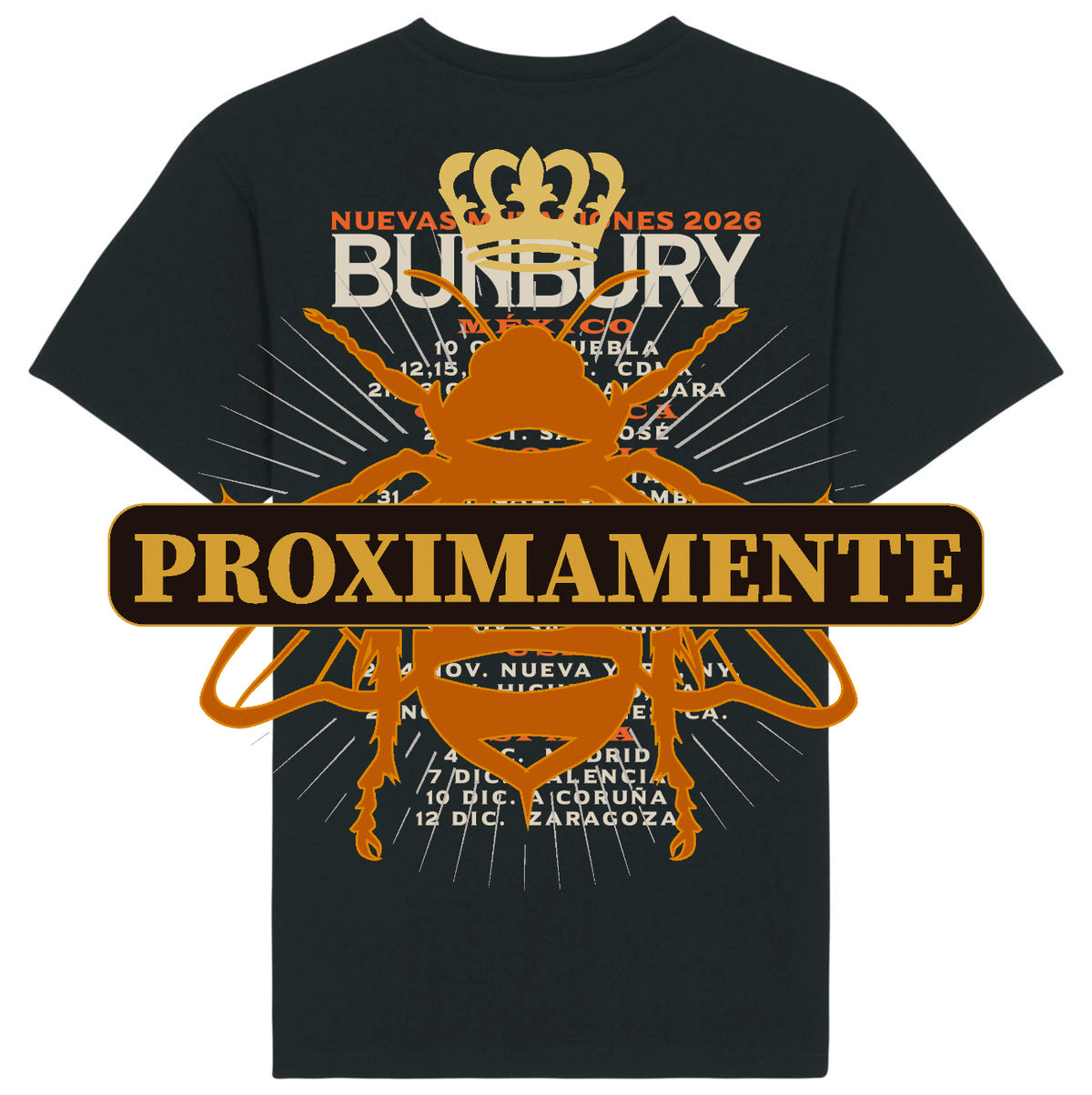 CAMISETA BUNBURY NUEVAS MUTACIONES GIRA