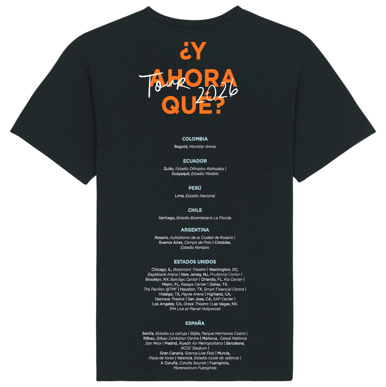 CAMISETA ALEJANDRO SANZ TOUR ¿Y AHORA QUÉ?