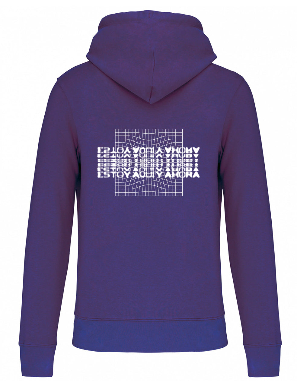 SUDADERA DELAPORTE AQUI Y AHORA MORADA